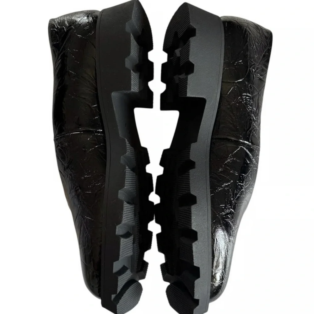 Katy Perry DAARLING  Slip on Black patent loafers NWB  size (11) - Picture 4 of 4
